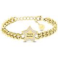 bracciale lady message acciaio dorato spirituality e cristalli collezione lady message giallo