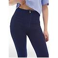 jeggings wr. up vita super alta e taschini applicati dark jeans-seams on tone donna xx large