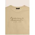 t-shirt manica corta con inserti animalier e dettagli in borchie pebble donna extra small