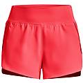 shorts sportivi 2 in 1 train ghl rosso donna l