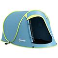 - tenda da campeggio pop up impermeabile con accessori e borsa di trasporto 245x148x105 cm blu