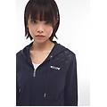 felpa donna con grafica paisley su spalle e cappuccio blu navy donna extra small