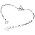 bracciale in acciaio con paperino e strass collezione mickey mouse & friends argentato