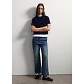 - jeans in denim grigio a gambe larghe donna blu taglia 38