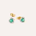 orecchini lobo charlotte oro giallo smeraldo diamante collezione charlotte oro giallo