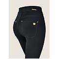 pantaloni n. o. w. traspiranti vita alta e dettagli cut out dark sapphire donna medium