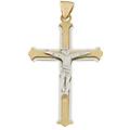 croce uomo oro giallo bianco gl100507