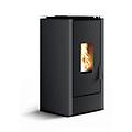 stufa a pellet termovana mod. mattia 8 con rivestimento e top in acciaio verniciato 7 2 kw colore