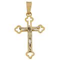 ciondolo croce oro giallo bianco gl101443