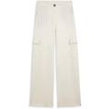 pantaloni cargo wide leg in felpa di viscosa