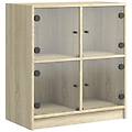 - mobile con ante in vetro rovere sonoma 68x37x75 5 cm