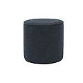 pouf rotondo in tessuto effetto velluto testurizzato blu scuro d40 cm paul