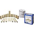 gioco di boules adulto kubb 31x28cm. marrone