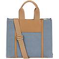 tote bag denim/marrone media