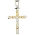 croce uomo oro giallo bianco gl100536