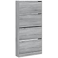 - scarpiera 4 cassetti ribaltabili grigio sonoma 80x21x163 5 cm