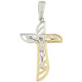 croce uomo oro giallo bianco gl100520