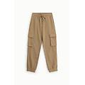 pantaloni cargo con coulisse e tasche laterali