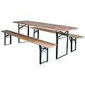 no name set tavolo + 2 panche richiudibile 210x60xh78cm giardino pic nic sagre birreria