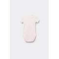 body beb&egrave; mezza manica in 100% cotone tinta unita rosa tama&ntilde;o 0-3