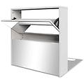 - scarpiera con 2 ripiani e specchio bianco 63x17x67 cm
