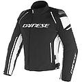 giacca moto in tessuto racing 3 d-dry nero bianco taglia 64