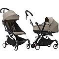 duo passeggino yoyo³ con bassinet e 6+ taupe white