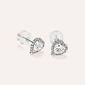 orecchini lobo punto luce claire oro bianco cubic zirconia collezione claire oro bianco