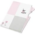 copertina emmi bambina età per neonati 75 x 100 cm bianco/rosa