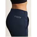 pantaloni sportivi fondo dritto con dettagli in strass dark sapphire donna large