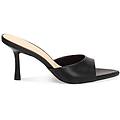 mules open toe donna nere tacco 8 5 cm