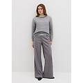 - pantalone fluido a gamba larga donna grigio melange taglia 38