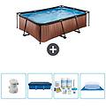 - piscina fuori terra rettangolo 220x150x65 cm bruin include accessori coordinati cb59
