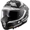Ls2 Casco Moto Integrale Ff808 Stream Ii Galdam Nero Bianco Taglia 2xl