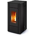 stufa a pellet ad aria ventilata may air 7 s1 7 kw in acciaio colore dark