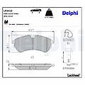 delphi set di pastiglie freno lp3410 anteriore