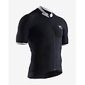 maglia x-bionic regulator bike race zip manica corta nero bianco m