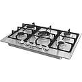 gm773xf piano cottura a gas 5 zone 70 cm bruciatore wok inox