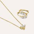 orecchini a cerchio diamade glam oro giallo diamante lab-grown collezione diamade glam oro giallo