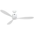 aeroplan eco ventilatore da soffitto motore dc con luce e controllo 132 cm bianco