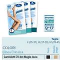 sauber linea classica gambaletto 70 den maglia liscia colore beige taglia 3
