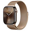 watch series 10 serie 10 gps + cellular 46mm cassa in titanio color oro con loop in maglia milanese
