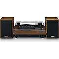 ls-100wd piatto audio giradischi con trasmissione a cinghia nero quercia automatico