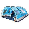 tenda campeggio familiare tunnel helsinki 6 persone 1x cabine letto scura