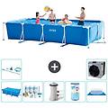 - piscina fuori terra rettangolo 450x220x84 cm blu include accessori coordinati a323