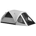 Outsunny Tenda Da Campeggio 4 Posti Con Zona Notte E Giorno Grigio