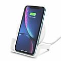 caricabatterie senza fili con supporto per cellulari boost?charge bianco