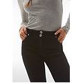 jeans push up wr. up vita alta superskinny in denim navetta jeans nero-cuciture in tono donna small
