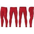 pantaloni da uomo e donna in poliammide rosso da calcio
