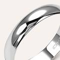 fede mantovana leggera 4 mm oro bianco collezione fede leggera 375/1000 oro bianco